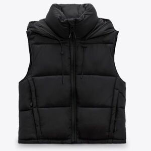 ZARA BLACK PUFFER VEST
